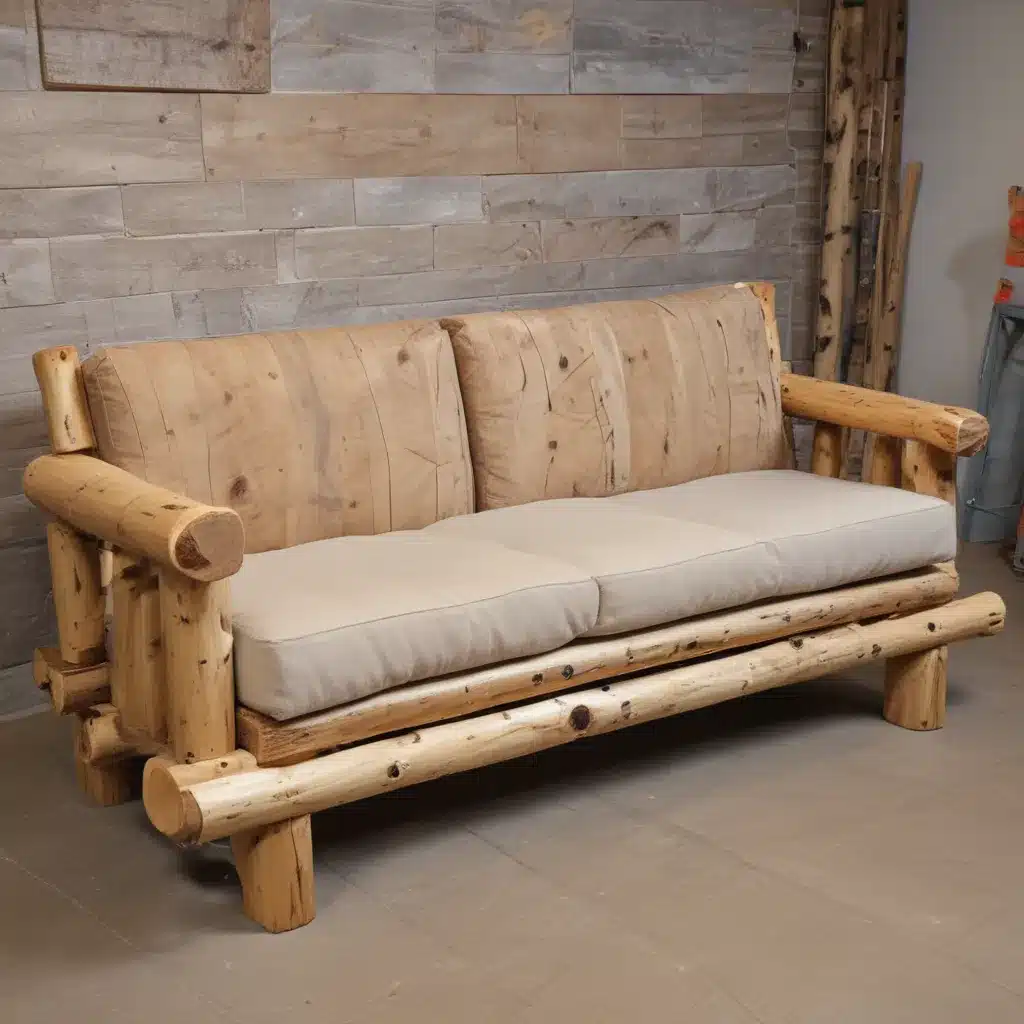 Build Rustic Charm with a DIY Log Sofa