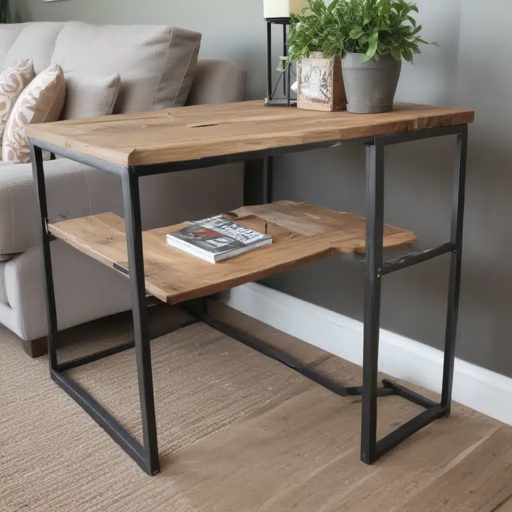 Build a Trendy Metal and Wood Sofa Table