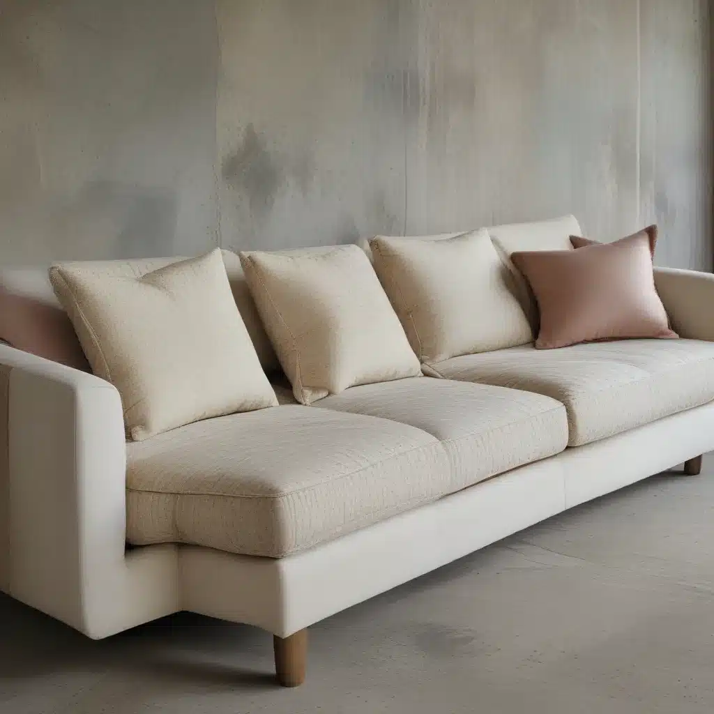 Chenille Fabrics Soften Structured Modern Sofa Designs