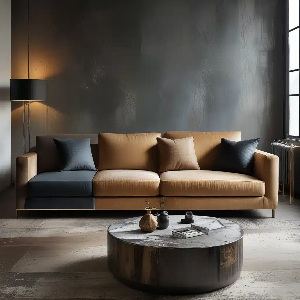 Contrasting Textures Create Dimension in Modern Sofas