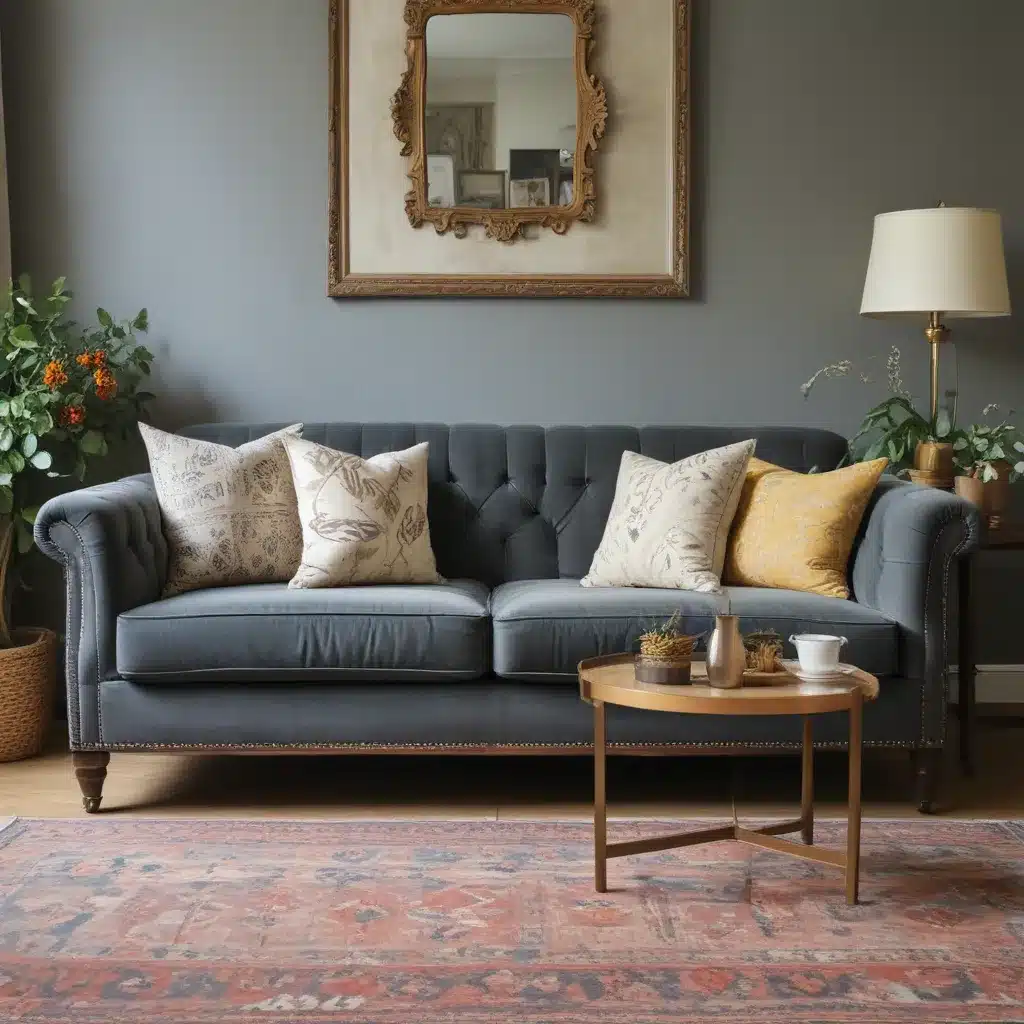 Eclectic Sofa Styling with Vintage Finds