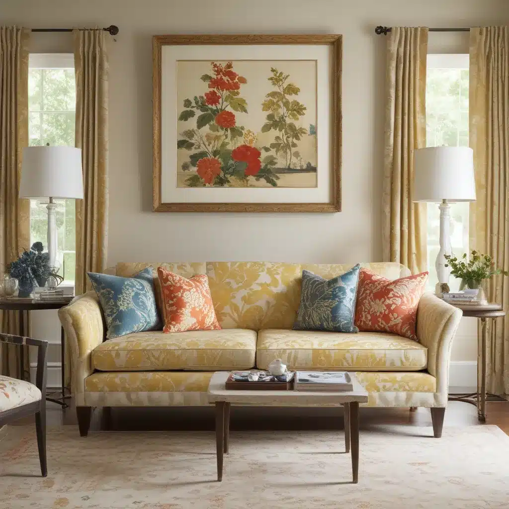 Focal Point Fabrics: Using Vibrant Custom Sofa Prints in Neutral Rooms