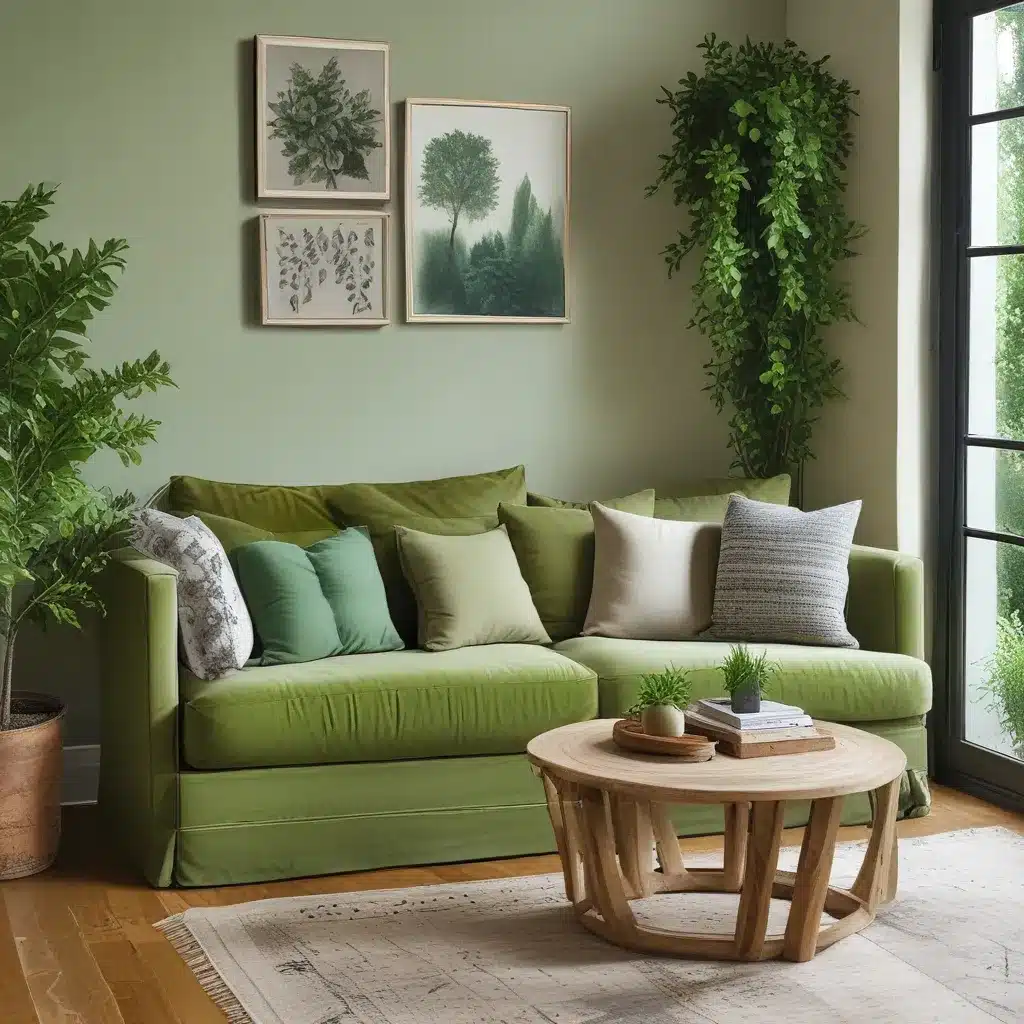 Greenery Uplifts Sofa Style