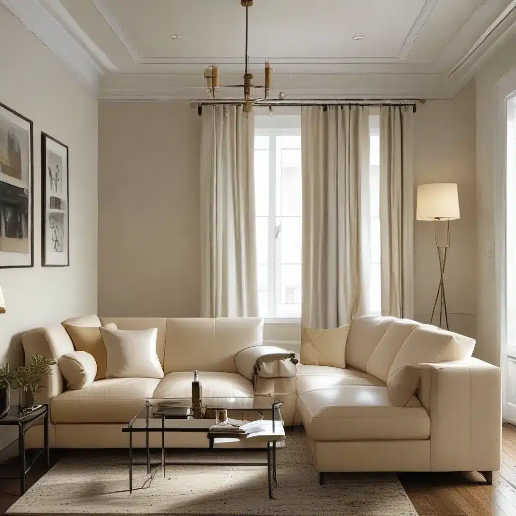 Illuminate Dark, Small Rooms with Light-Colored Leather Sofas