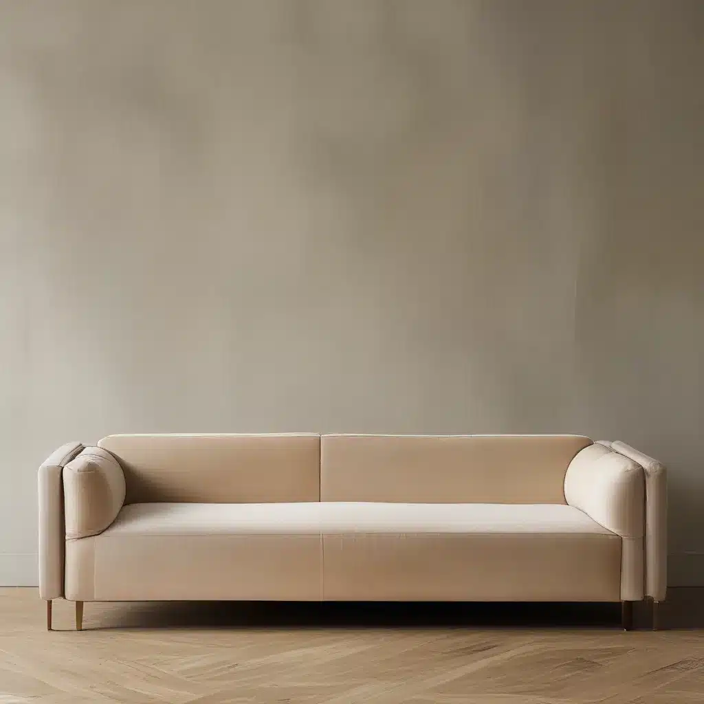 Minimalist Sofas Embrace Warm Metallics and Organic Shapes