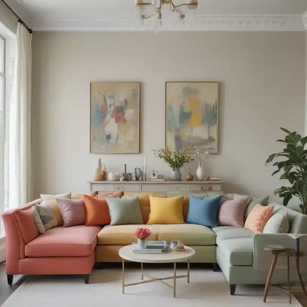 Multi-Color Sofas Enliven Neutral Decor