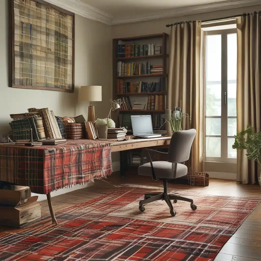 Plaid Fabrics Transition from Office to Home