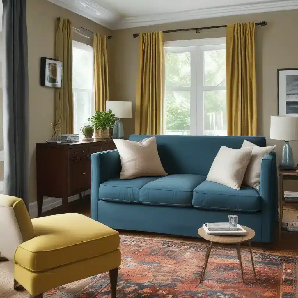 Sneaky Custom Sofa Colors to Visually Expand Small Rooms