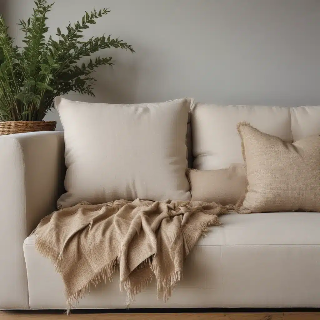 Sofa Styling with Natural Textures and Elements