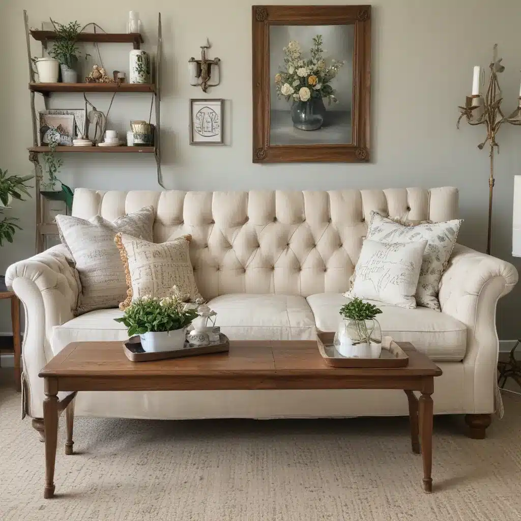 Thrifted Accents for Unique Sofa Styling