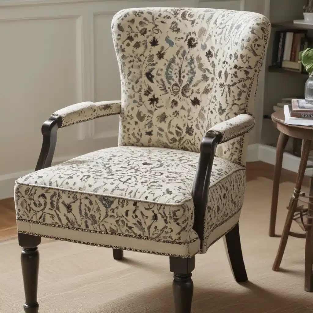 Transform a Chair with Bold Fabric and Nailheads