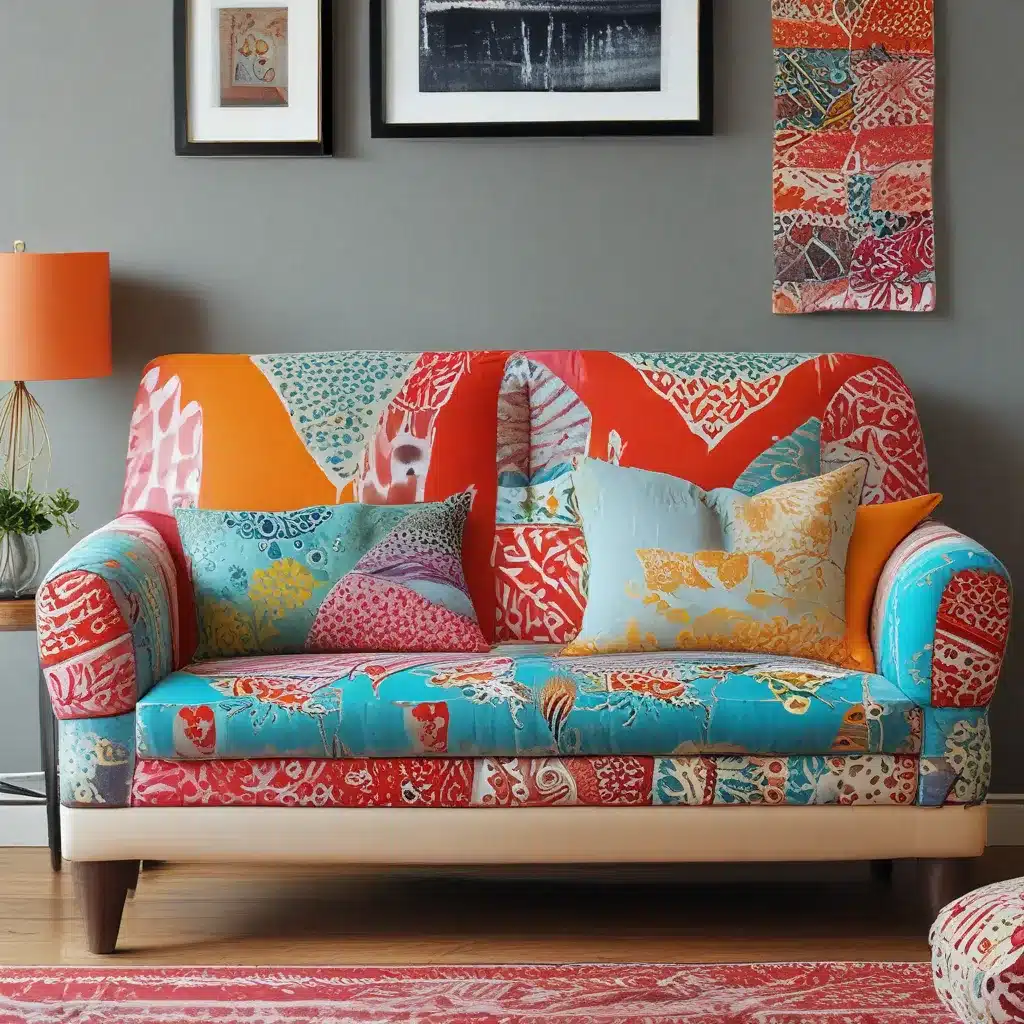 Transform a Sofa with Fun, Bold Fabrics