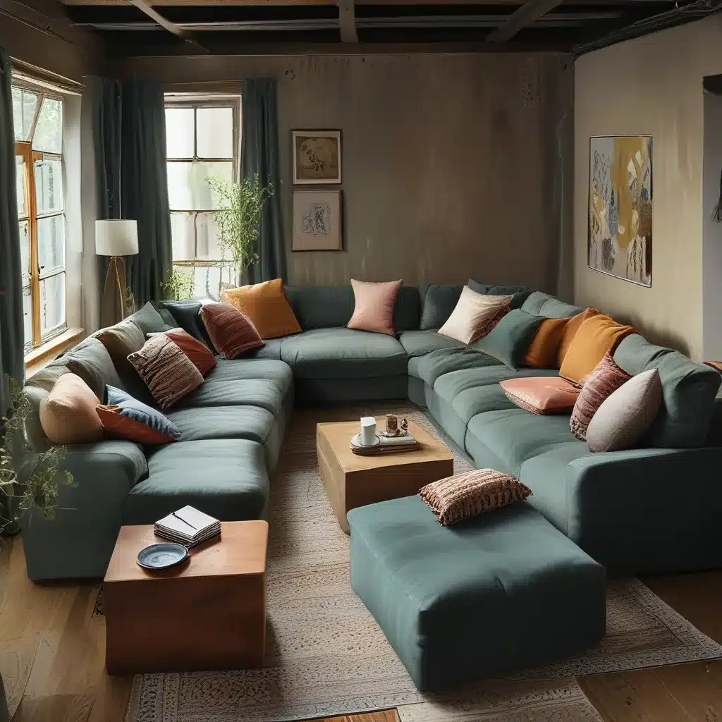 U Shaped Sofas Wrap the Gang in Comfort