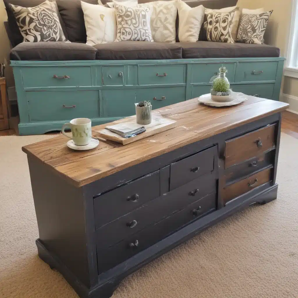 Upcycle Old Dressers Into Custom Sofa Tables