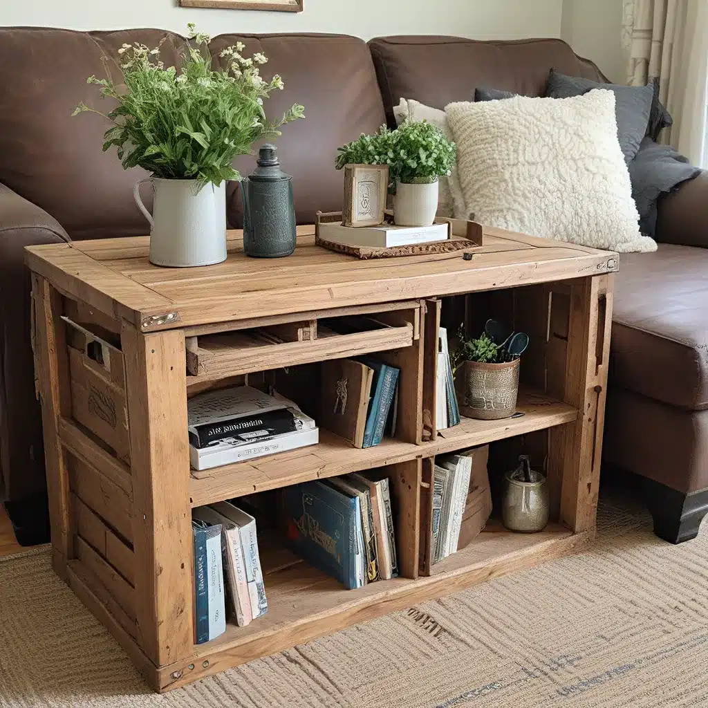 Add Farmhouse Flair with Repurposed Crate Furniture