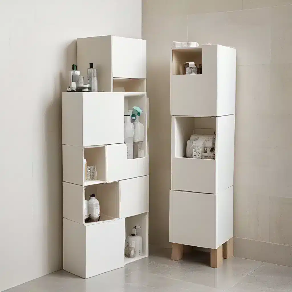 Bathroom Tetris: Stackable Storage Bins for a Clutter-Free Space