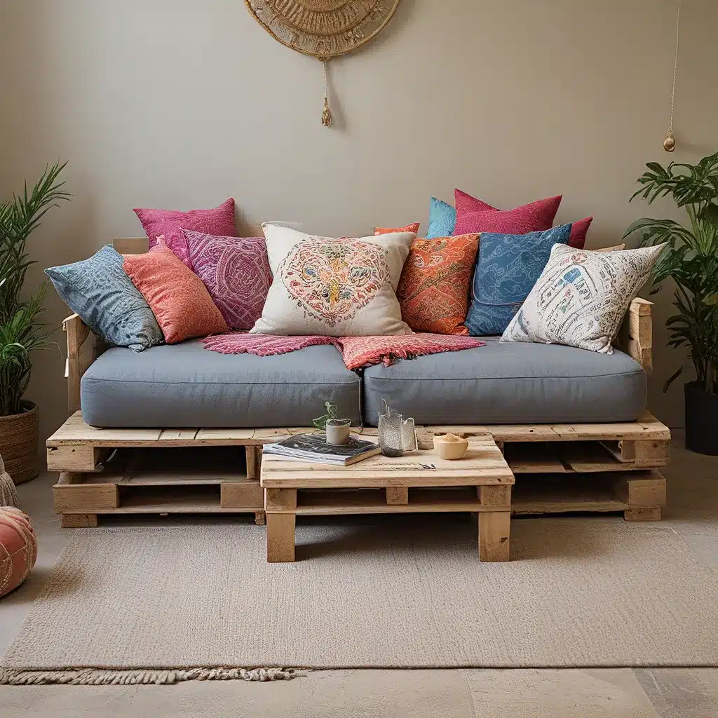 Bohemian Chic Pallet Sofa for Laid-Back Living