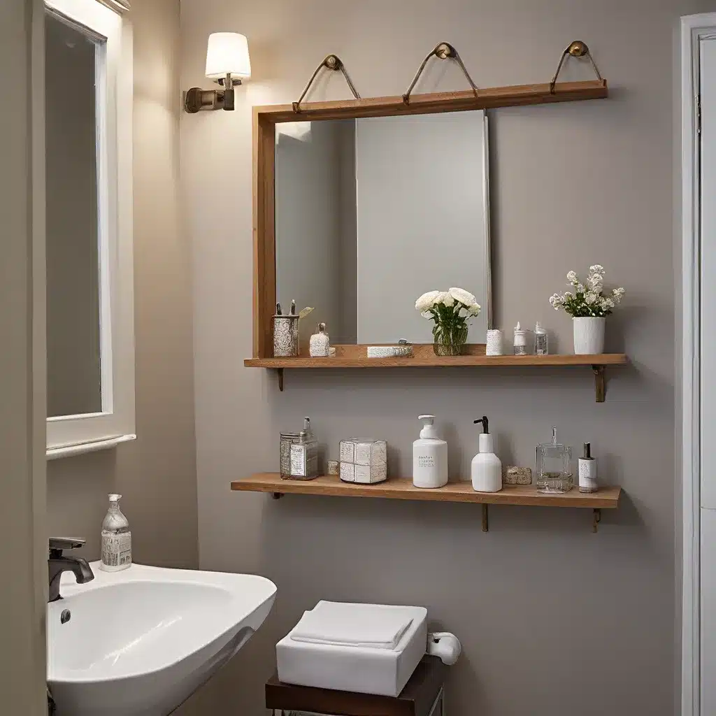 Clever Wall Storage in Powder Rooms