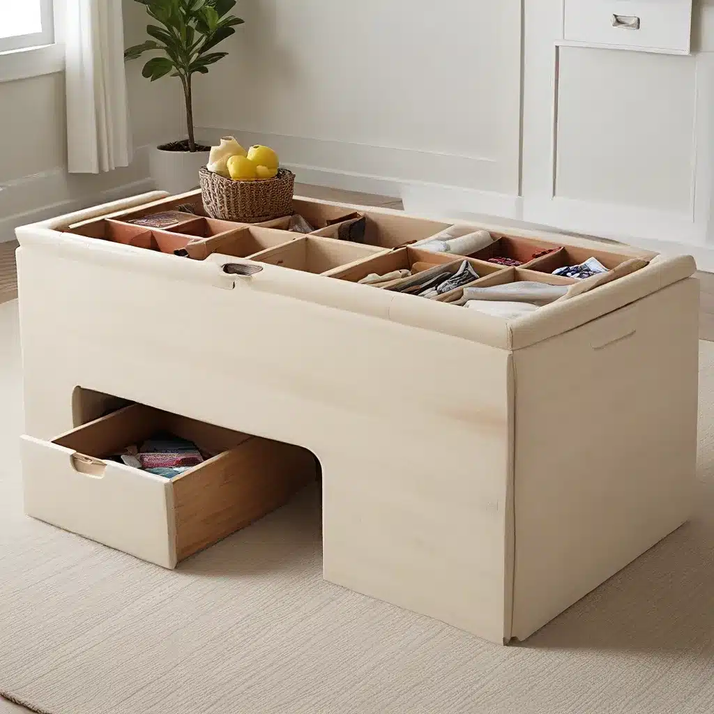 Cleverly Conceal Clutter with Multifunctional Storage Ottomans