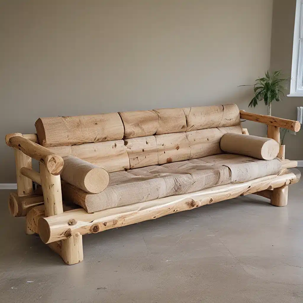 Create Rustic Charm With a DIY Log Sofa