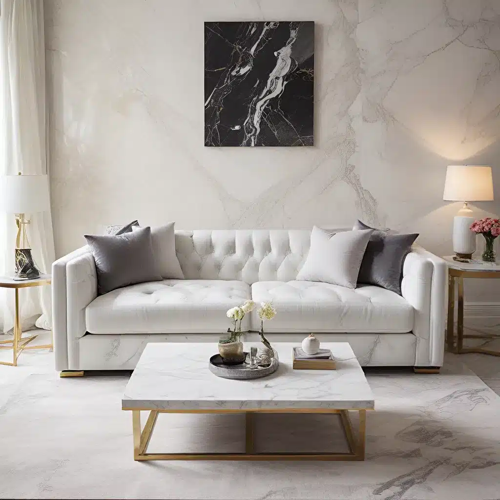 Elevated Elegance: Showcasing Marble Accents on Sofas