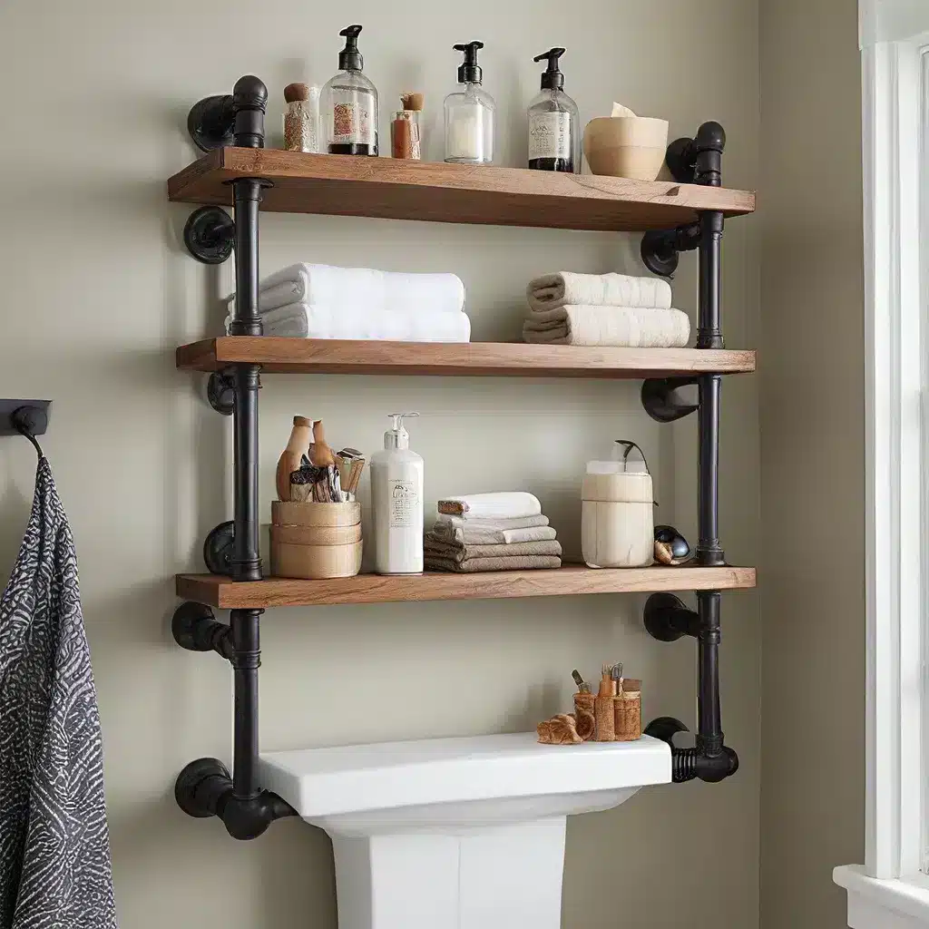 Industrial Pipe Shelving Systems: Bring Edgy Style to Bath Storage