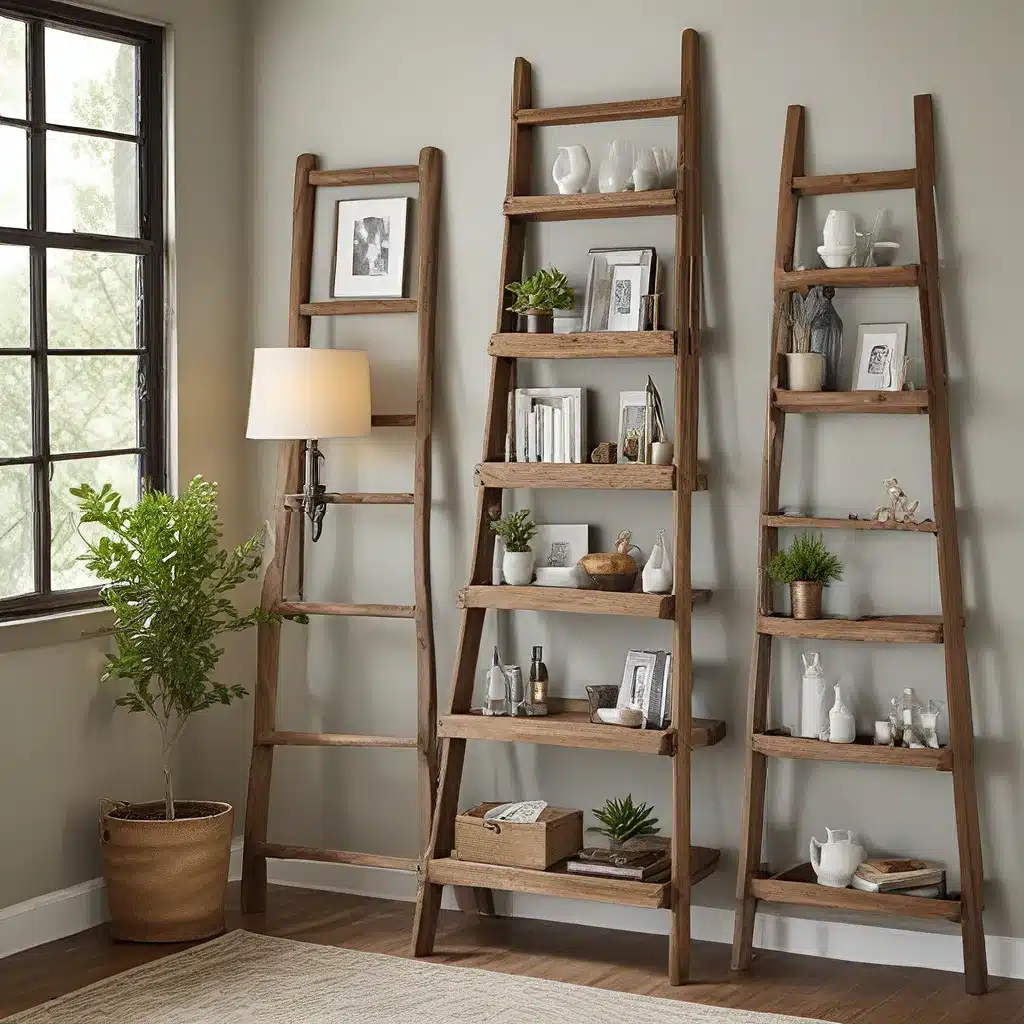 Ladders Add Rustic Flair and Vertical Storage