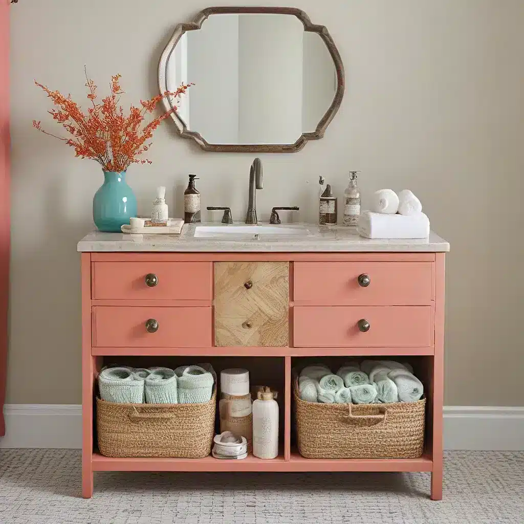 Make a Statement with Colorful and Textural Bath Storage
