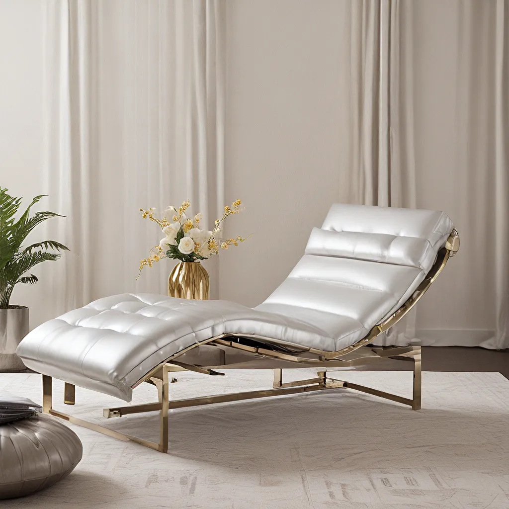 Metallic Accents: Elevating Chaise Lounges with Radiant Touches