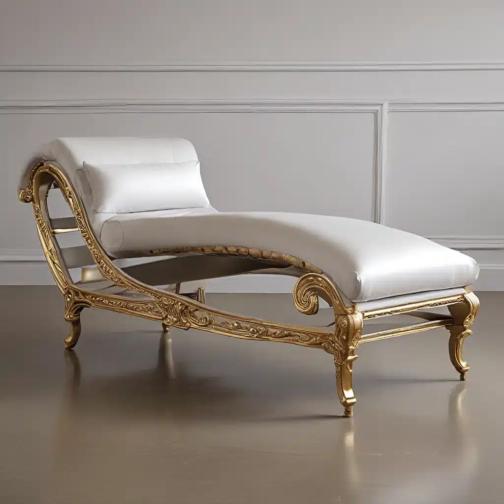 Metallic Elegance: Chaise Longues with Radiant Accents