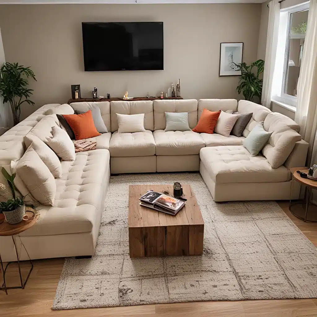 Movies & Chill: U-Shaped Sofa Setup