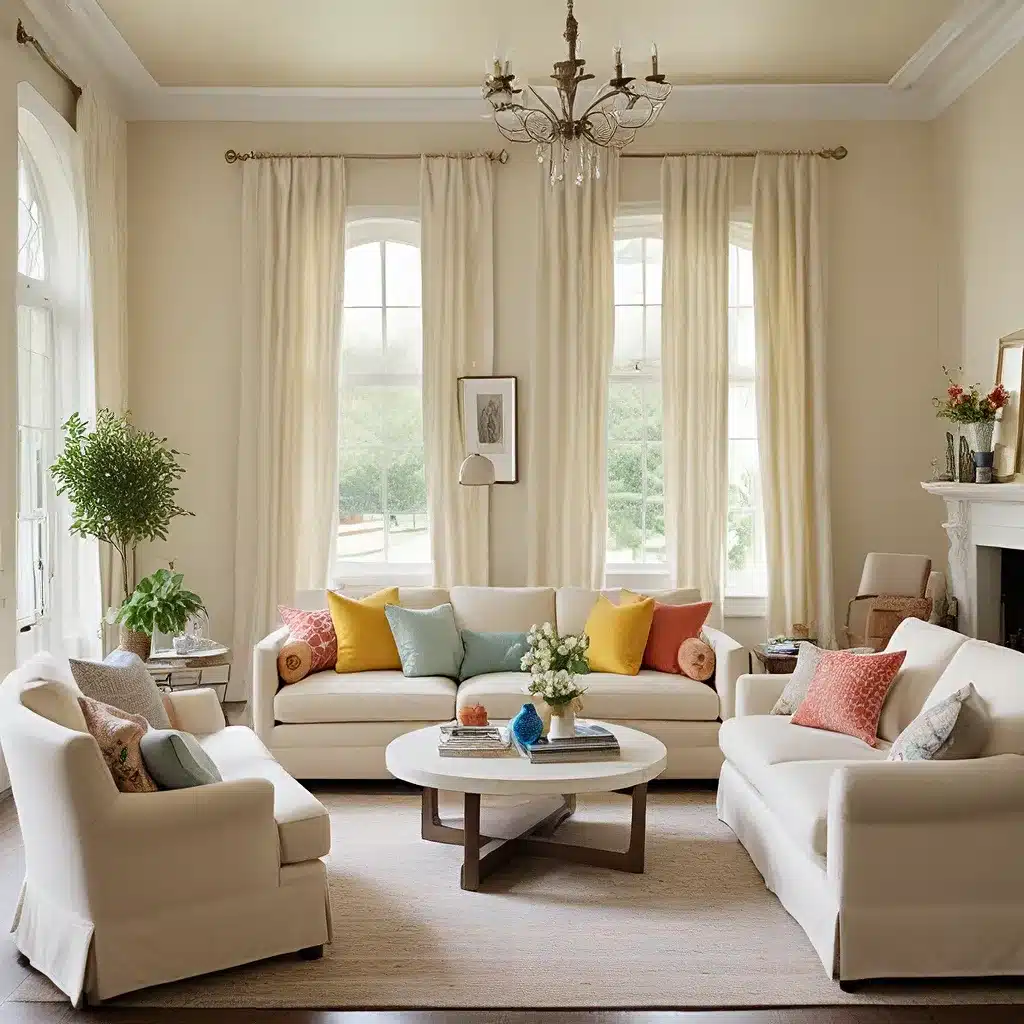 Multi-Color Sofas Enliven Neutrals