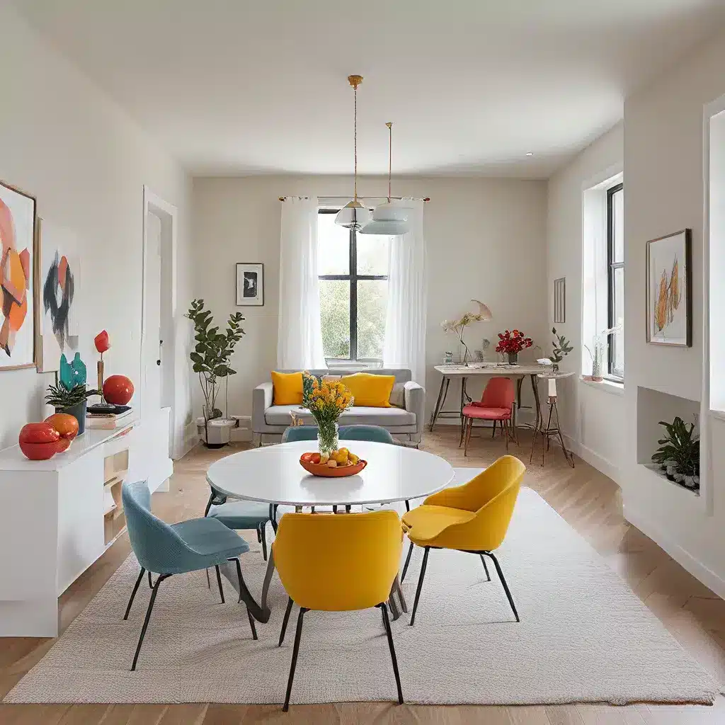 Pops of Color Enliven Neutral Modern Aesthetics