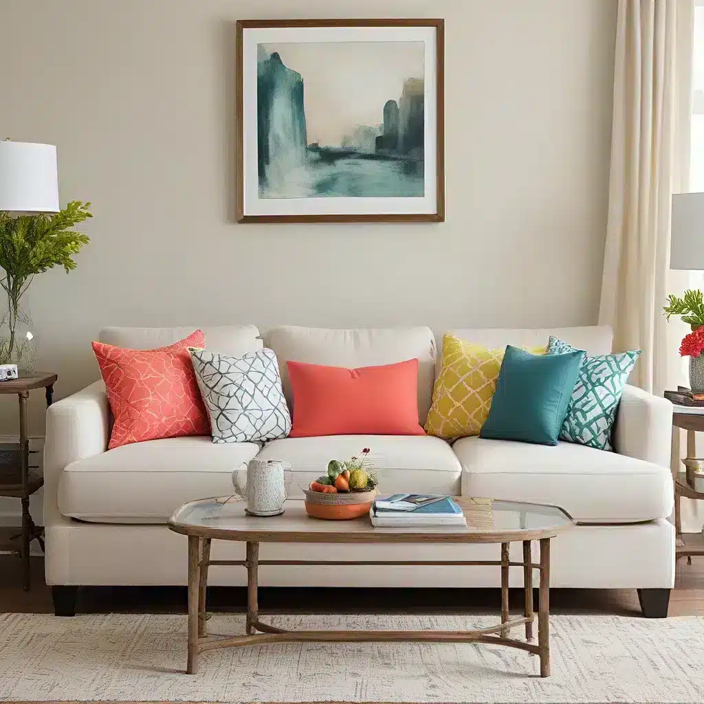 Pops of Color for a Neutral Sofa Refresh