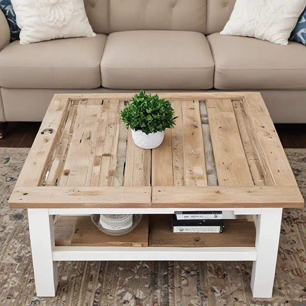 Repurpose a Door Into a Coffee Table