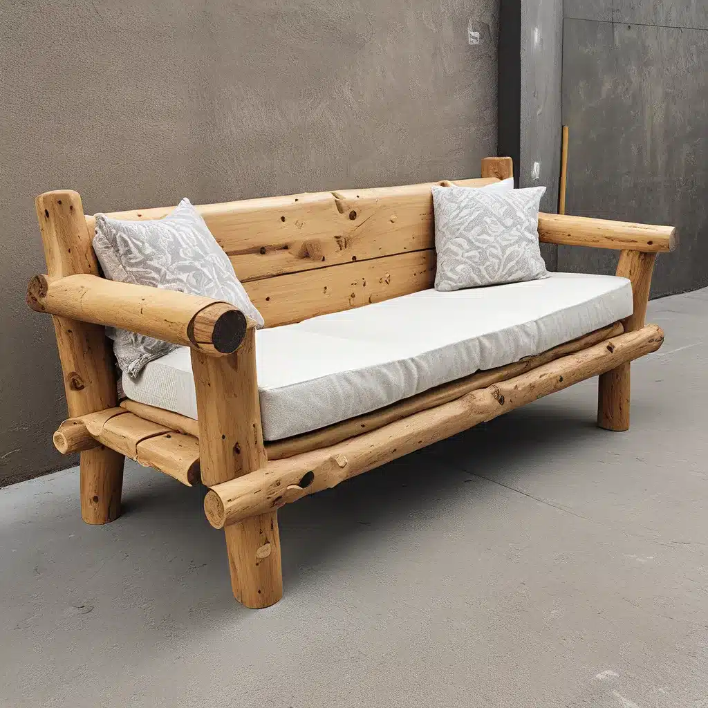 Rustic Charm: Crafting a DIY Log Sofa