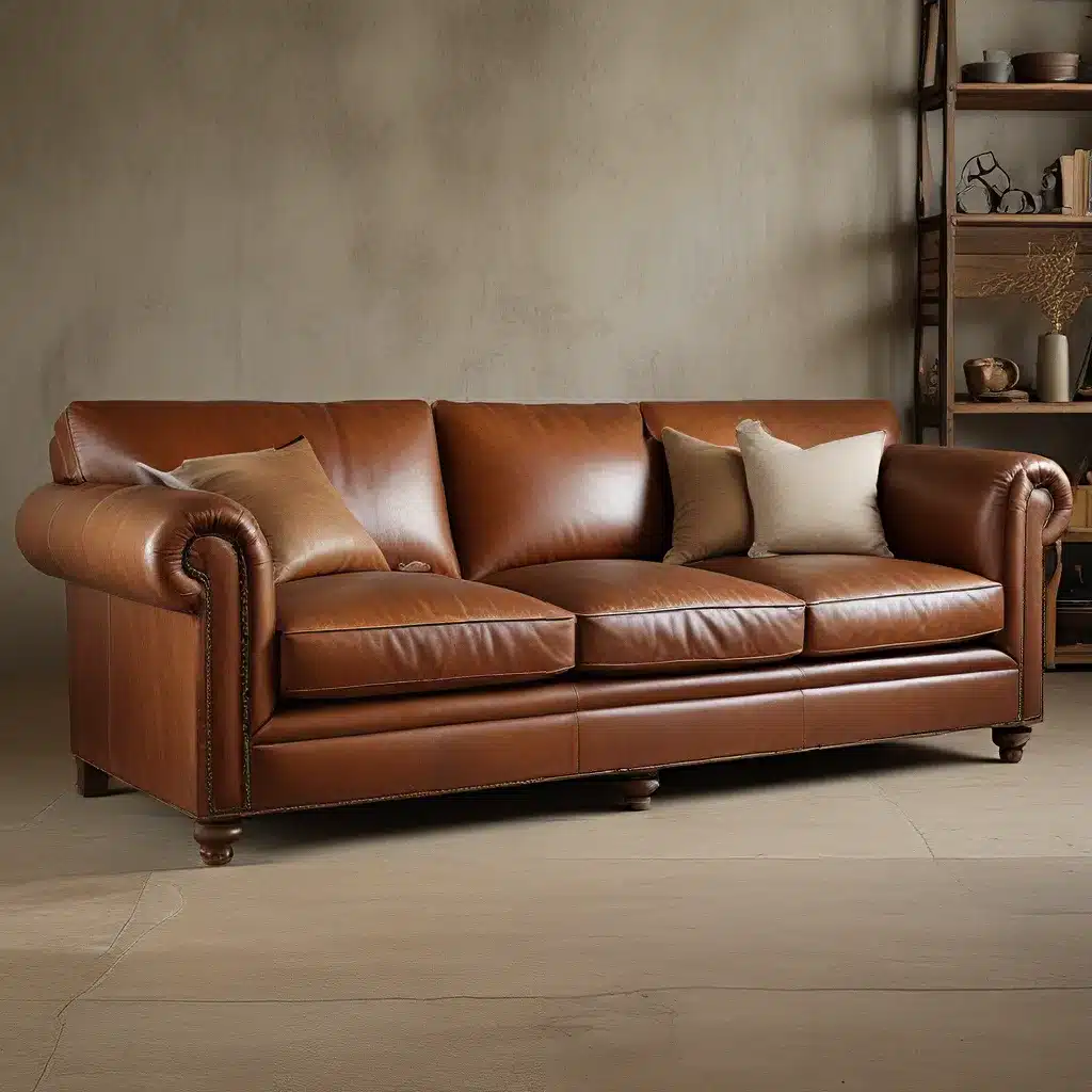 Rustic Charm: Distressed and Antiqued Leather Sofas