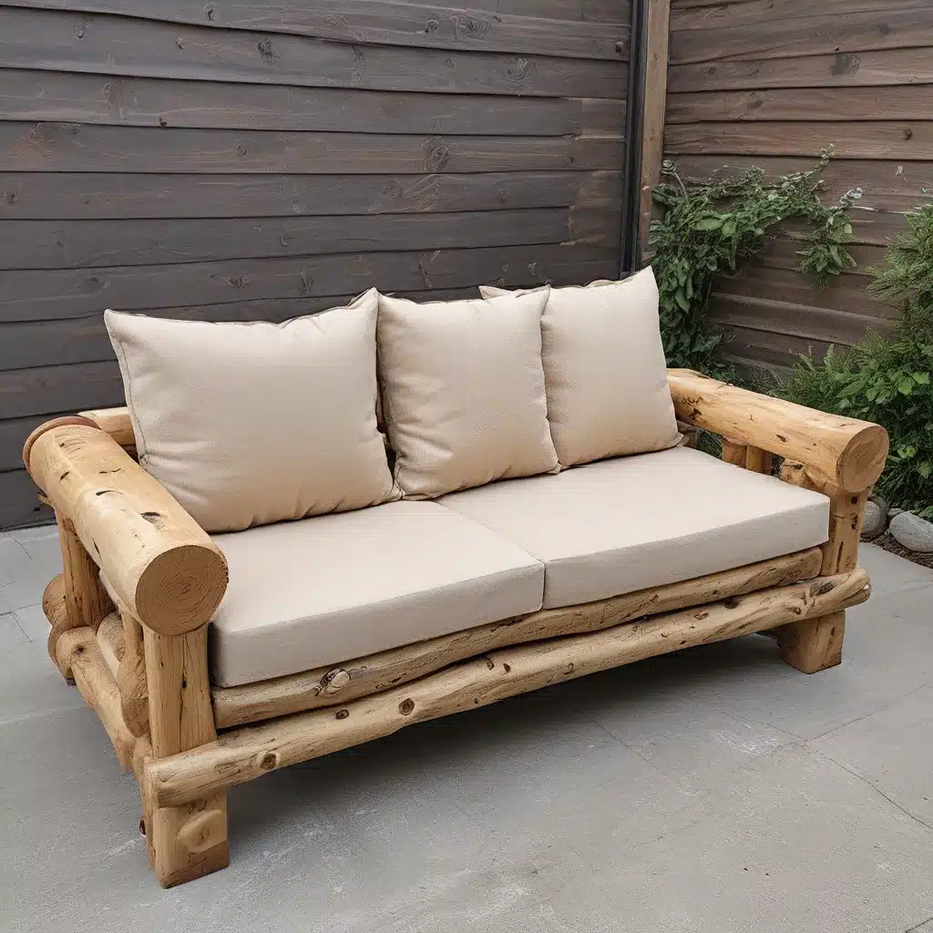 Rustic Charm with a DIY Log Sofa