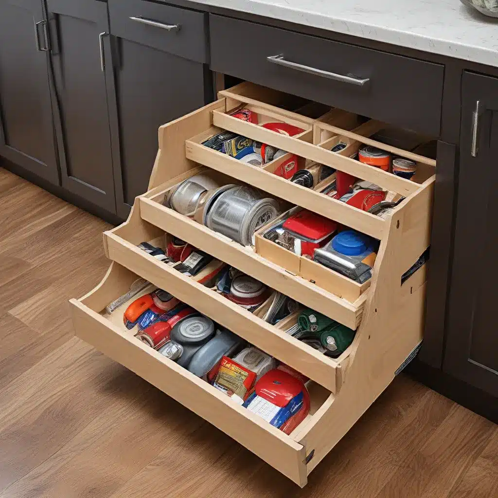 Slide Out Storage Under Cabinets