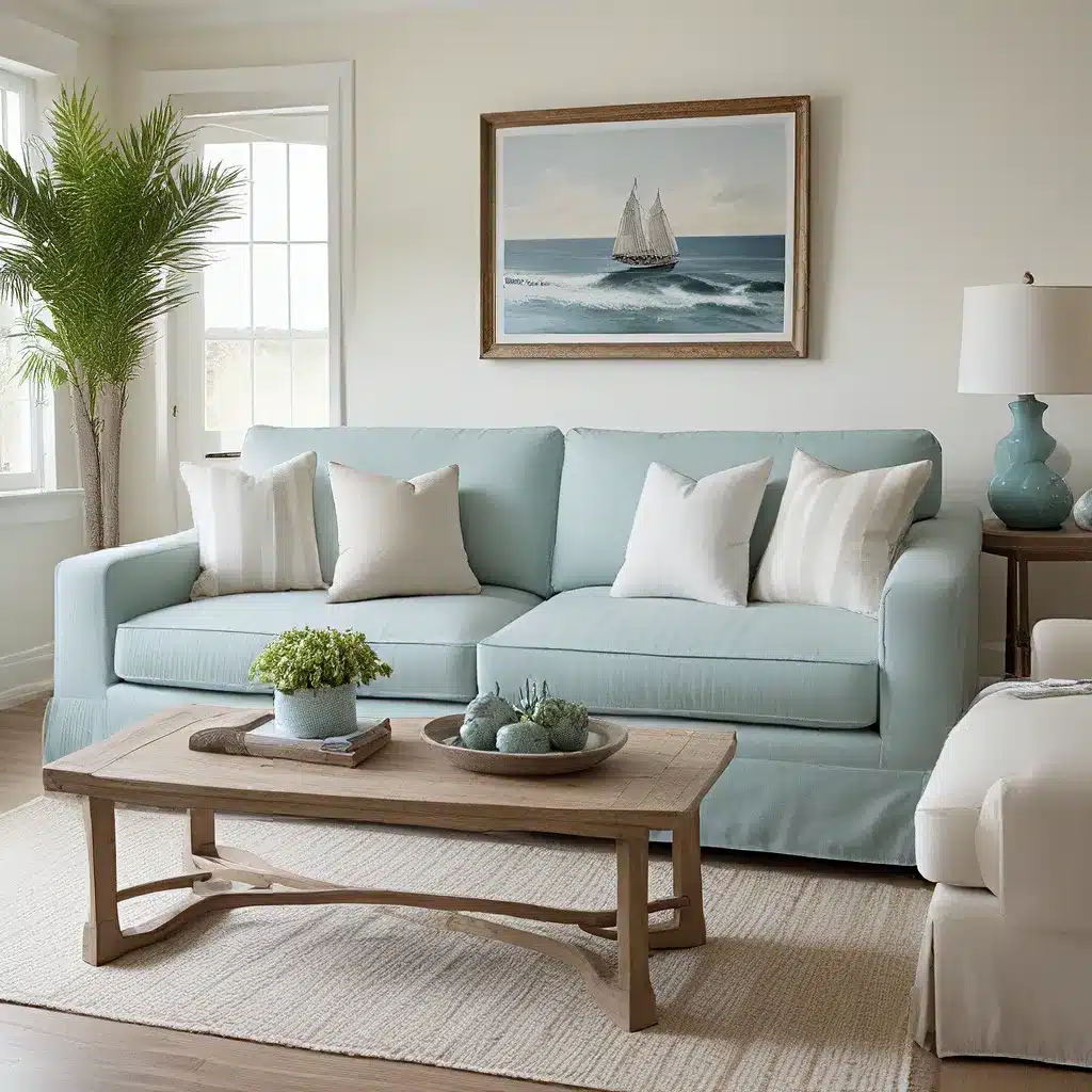 Sofa Spectacular: Cultivating Coastal Chic with Soothing Oceanic Hues