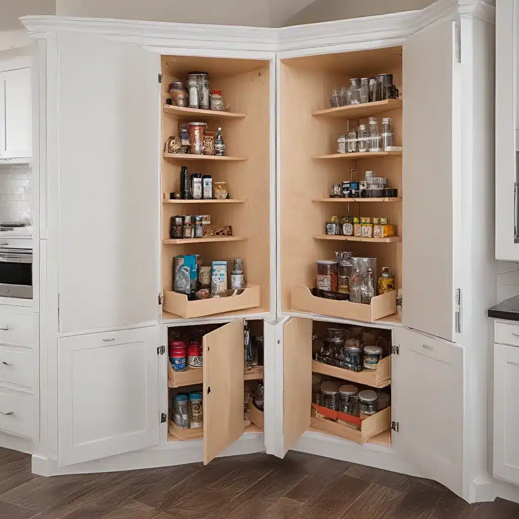 Spinning Corner Cabinets Maximize Space