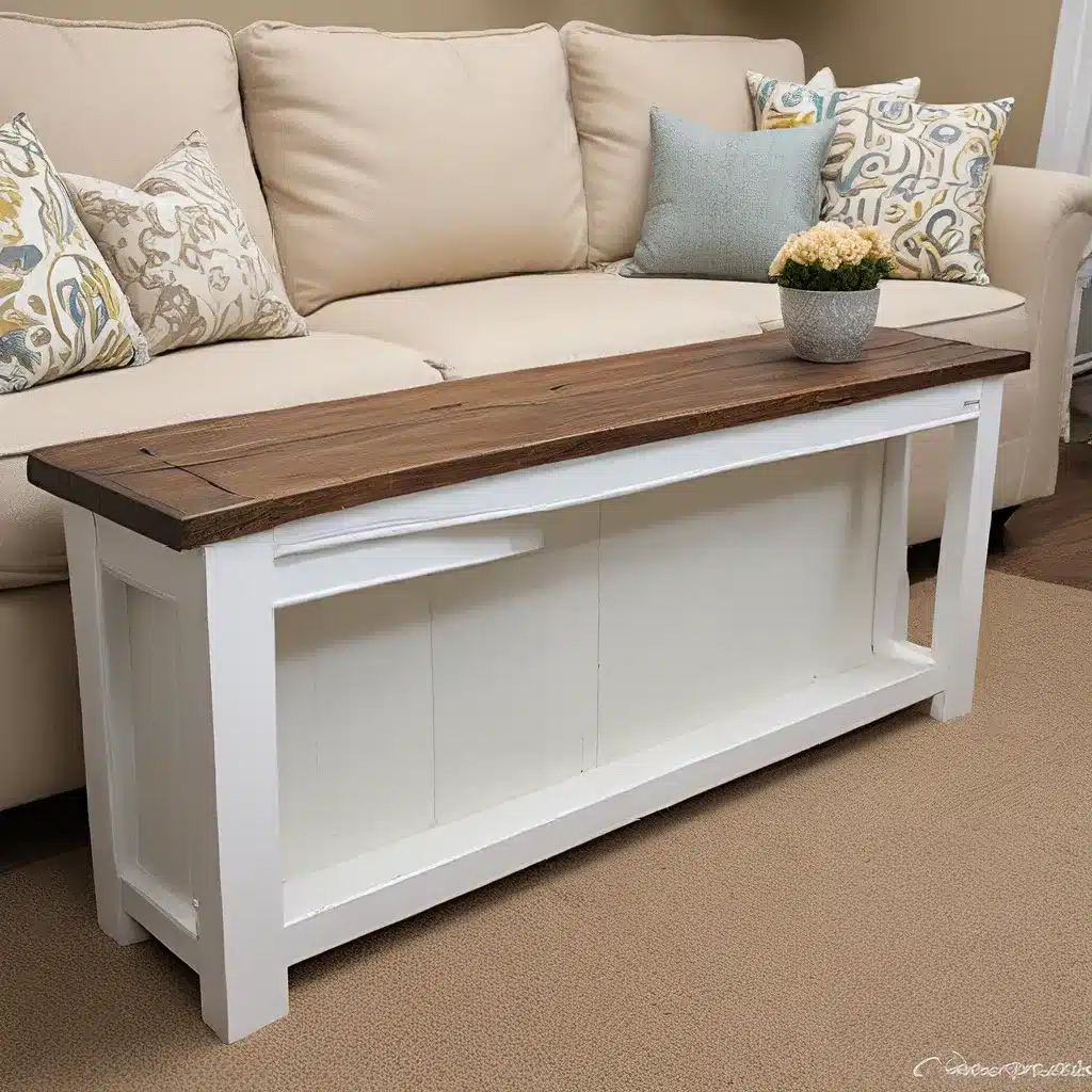 Transform a Door into a Unique Sofa Table