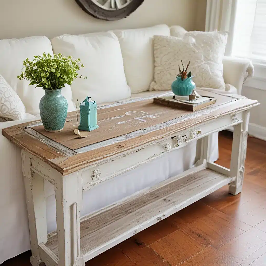 Transform a Vintage Door into a Chic Sofa Table