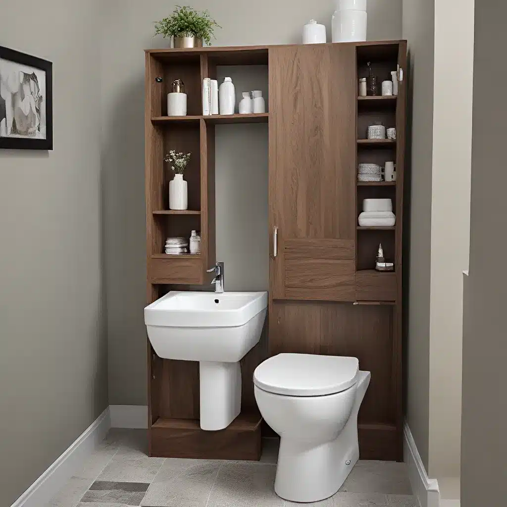 Utilize The Space Behind Toilets for Storage