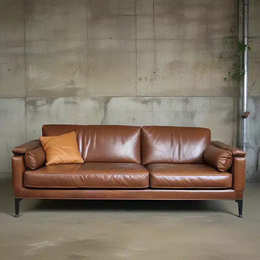 Vintage Industrial Sofa Styling Aesthetic
