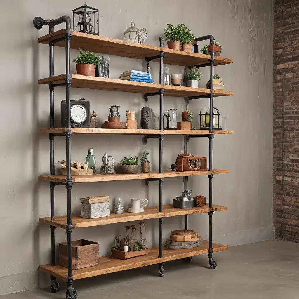 Warm Industrial Flair with PIPE Shelving Systems