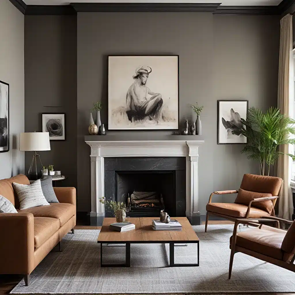 balance hard and soft in your masculine living room