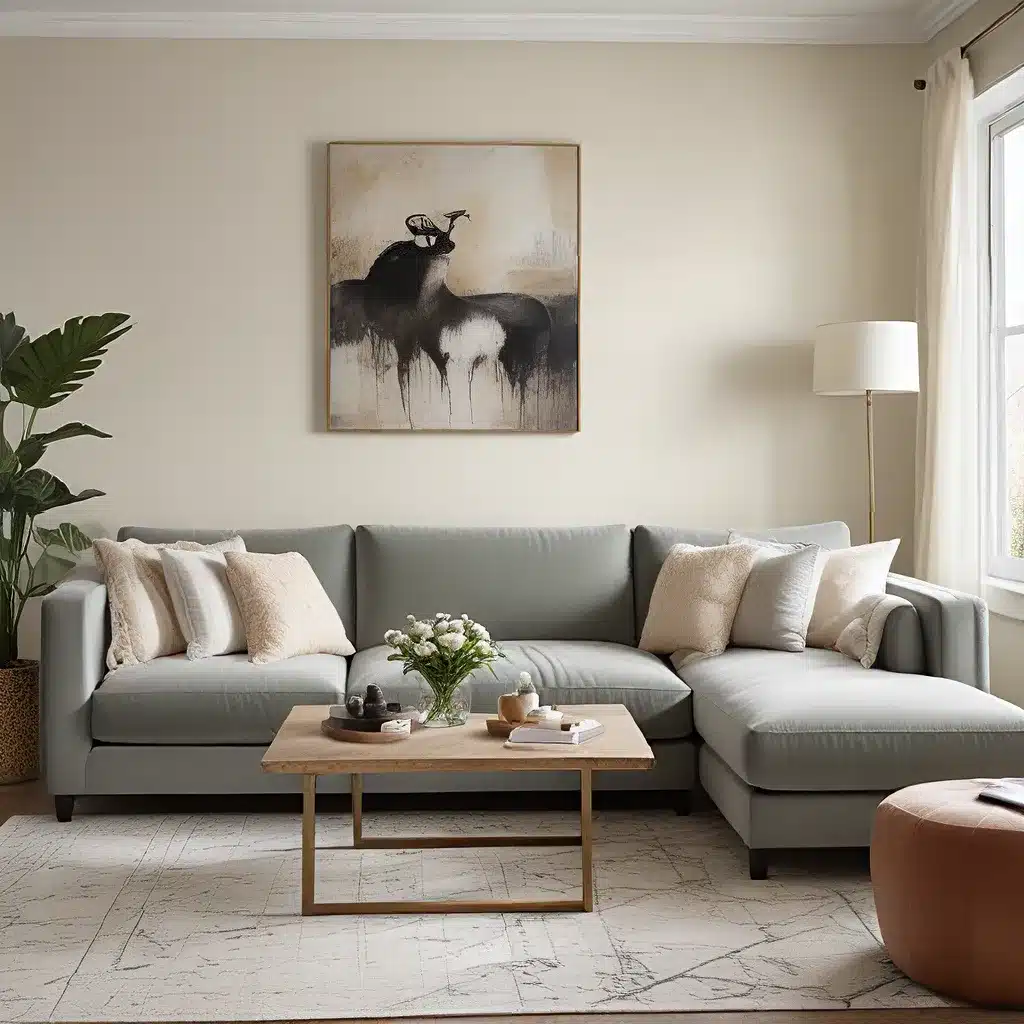 curate a cozy living room with plush custom sofas