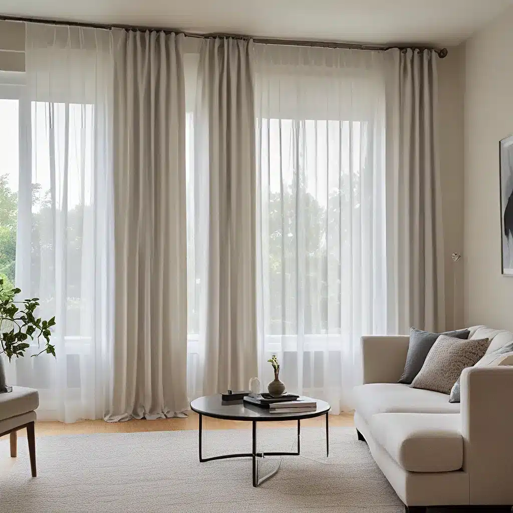 let the light in with sheer curtains in your living room