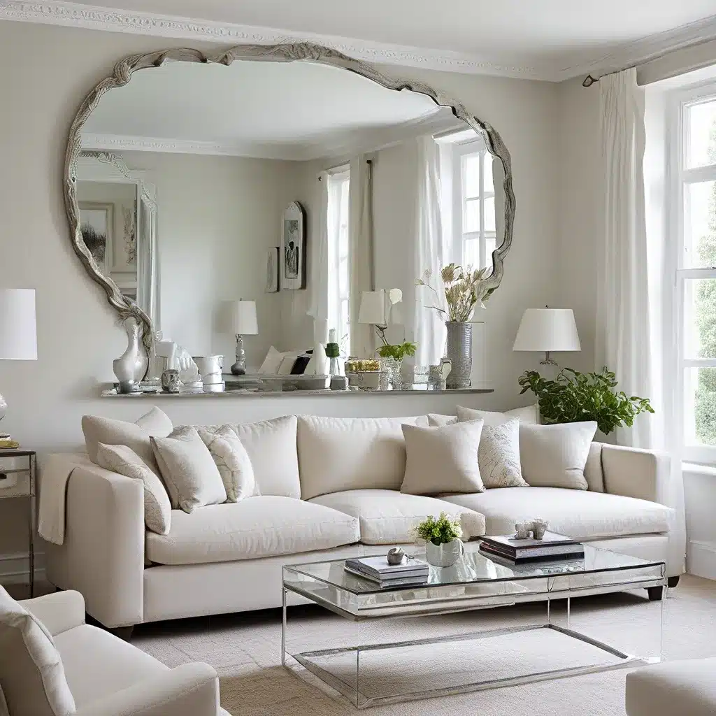 use mirrors to visually expand a small living room